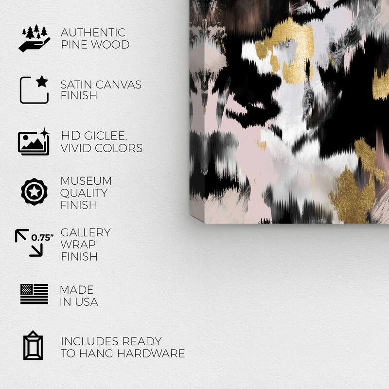 Wynwood Studio Abstract Binatta Pink and Light Pink Modern & Contemporary Wall Art Canvas Print