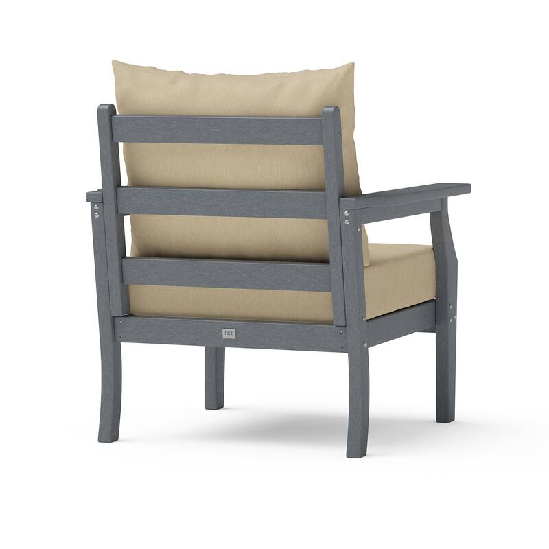 Kamas Outdoor Patio Club Chair - Charcoal Frame