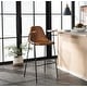 preview thumbnail 14 of 44, SAFAVIEH Tanner Mid-century Faux Leather Barstool - 25" W x 21.5" D x 39" H