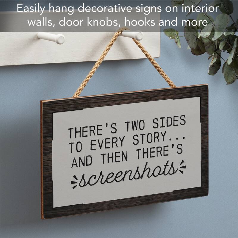 Screenshots Hanging Wood Sign 9.5" x 5.75" Made in the USA - Multi