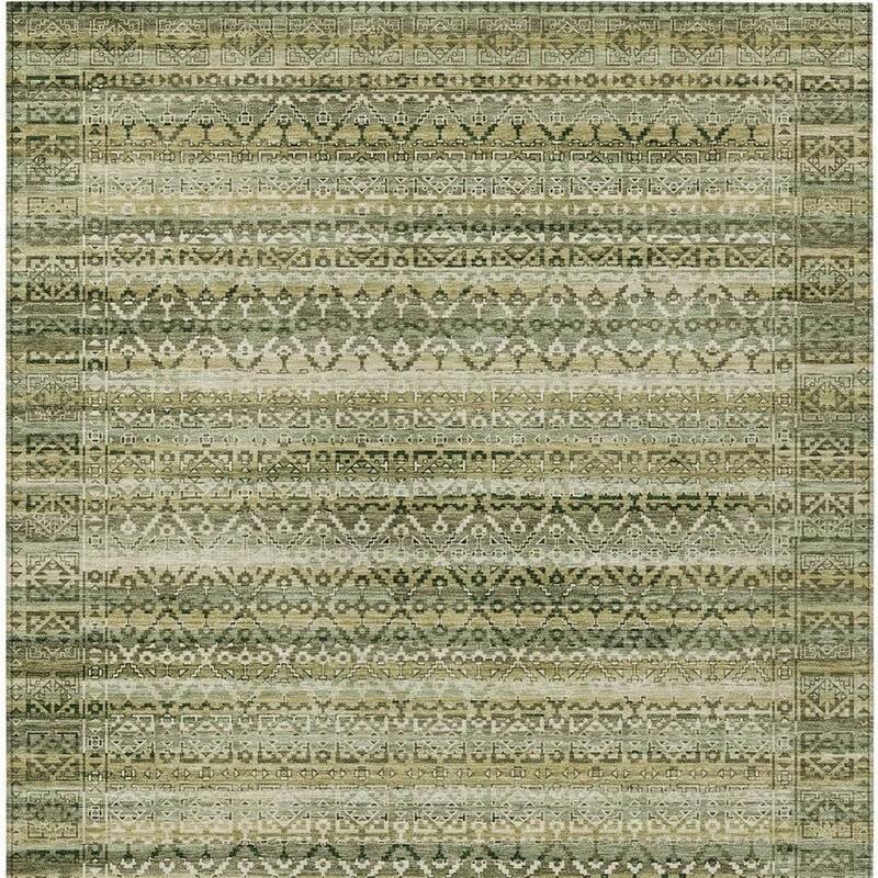 HomeRoots Striped Transitional Rectangle Outdoor Rug