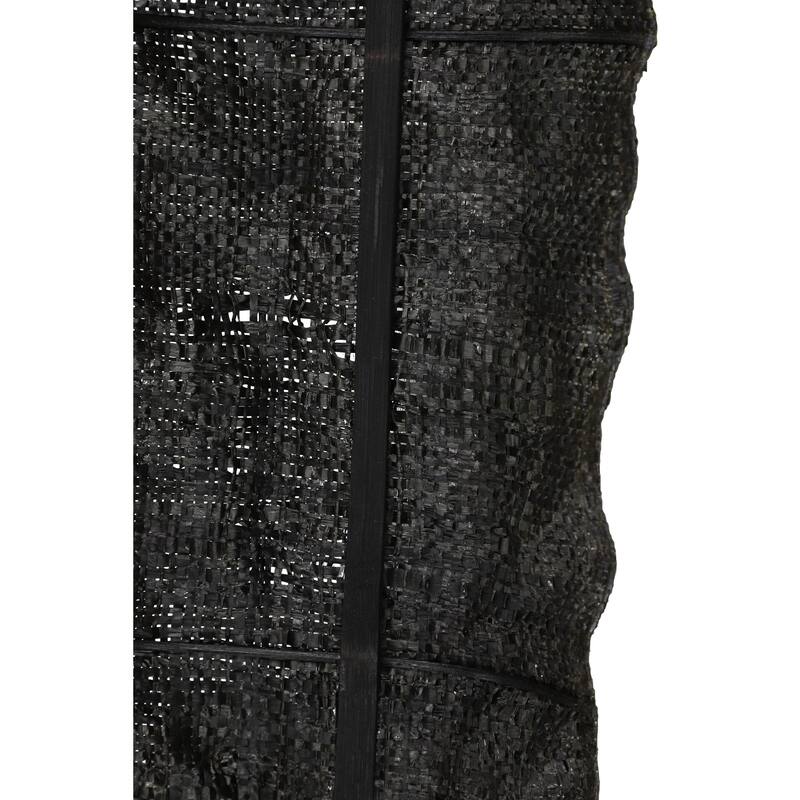 Bamboo Wood Bamboo Tall Slim Woven Palm Leaf Stick Home Decor Natural Foliage - Set of 4 Black - Roche River Decor