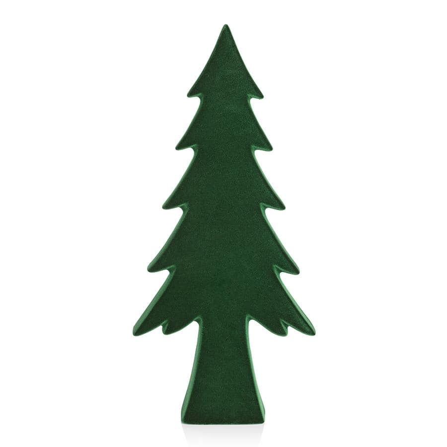 Kazuko 18.75" Green Flocked Ceramic Tree