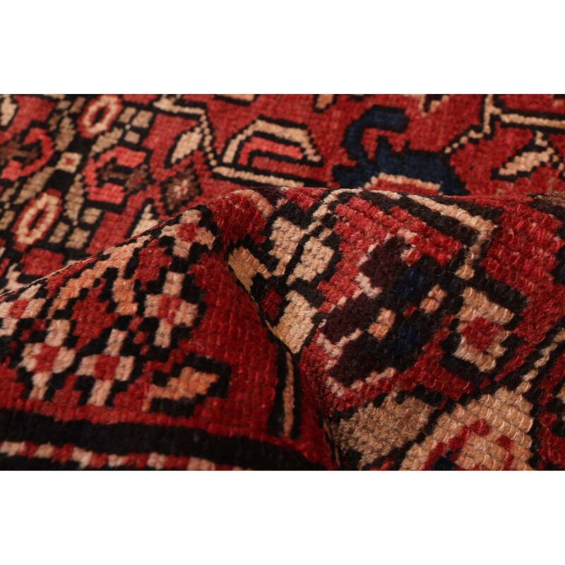 ECARPETGALLERY Hand-knotted Andelz Red Wool Rug - 3'3 x 9'8