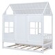 preview thumbnail 11 of 11, Twin House Bed with Trundle & Playhouse Design, Solid Wood Frame