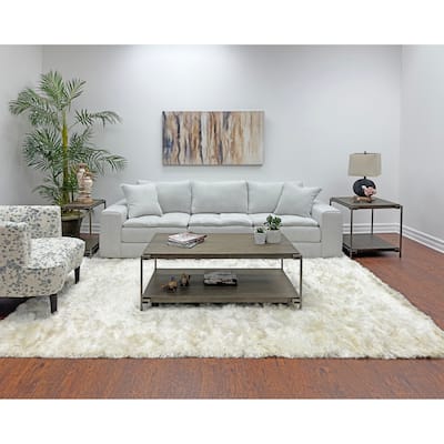 Modern Rectangular 3-piece Table Set with Coffee Table and 2 End Tables for Living Room