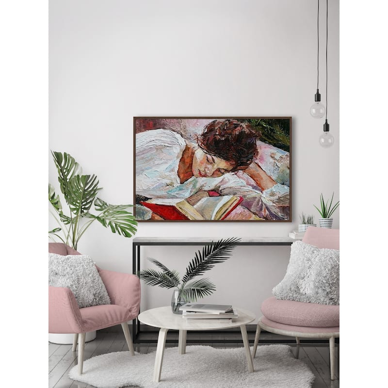 Don't Overthink Floater Framed Print on Canvas