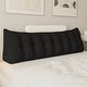 preview thumbnail 22 of 27, WOWMAX Headboard Wedge Reading Pillow With Bolster Neck Roll Black - King