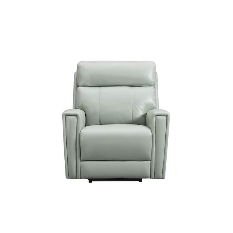 Genuine Leather Zero Gravity Power Recliner Chair with Power Headrest, USB&USB-C Port - Zero Gravity-Green