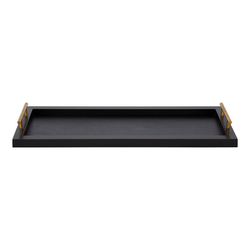 Kate and Laurel Halsey Wood Rectangle Decorative Tray