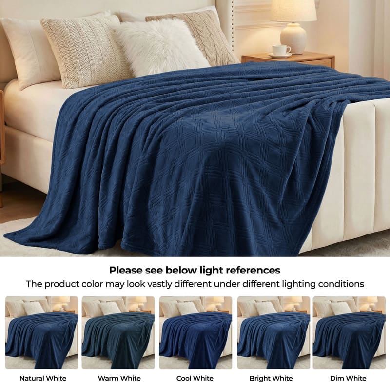 Superior Alaska Quilted Diamond Plush Fleece Blanket For Couch or Bed