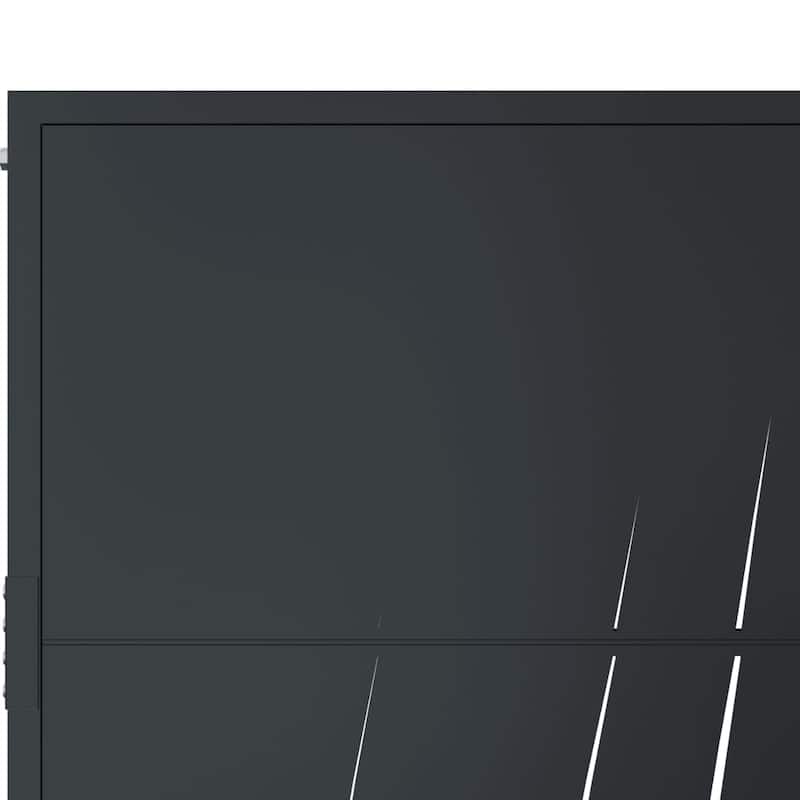vidaXL Garden Gate Anthracite Steel Grass Design