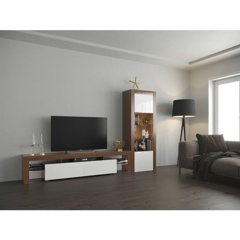 Strick & Bolton D'Olivier Modern TV Stand and Bookcase
