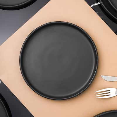 Stone Lain Stoneware Round 4-piece Matte Dinner Plate Set