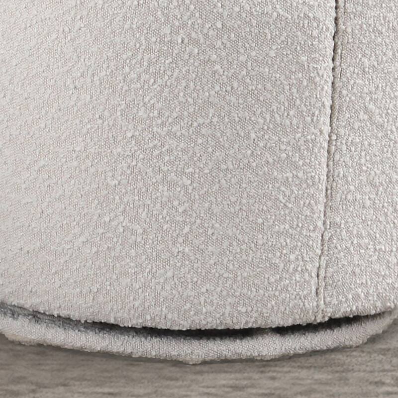 Furniture of America Dorimane Modern Boucle Chenille Round Dining Swivel Chair