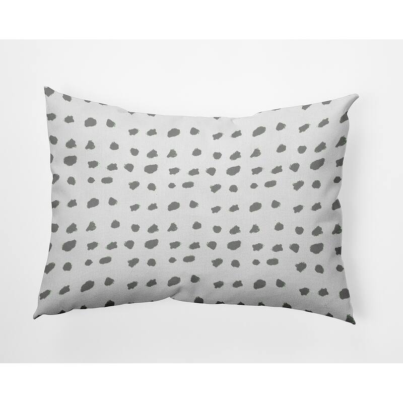 Dot Of Spots Decorative Throw Pillow - Gray - 14" x 20"