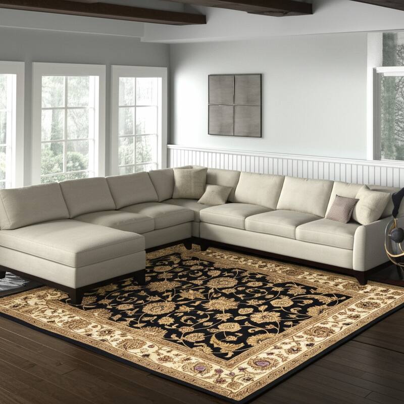 HomeRoots Oriental Traditional Rectangle Area Rug - 120.00 in. x 96.00 in.  x 0.50 in.