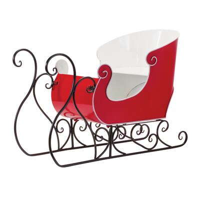 Iron Metal Sleigh Display 30.5"L - 30.5 x 14.25 x 20.25