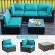 preview thumbnail 35 of 61, Costway 5PCS Patio Rattan Furniture Set Cushioned Sofa & Chair Coffee