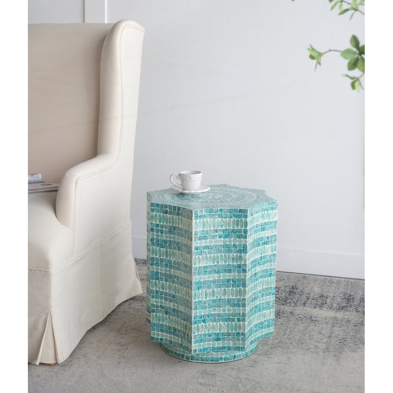 Stool with Capiz Design