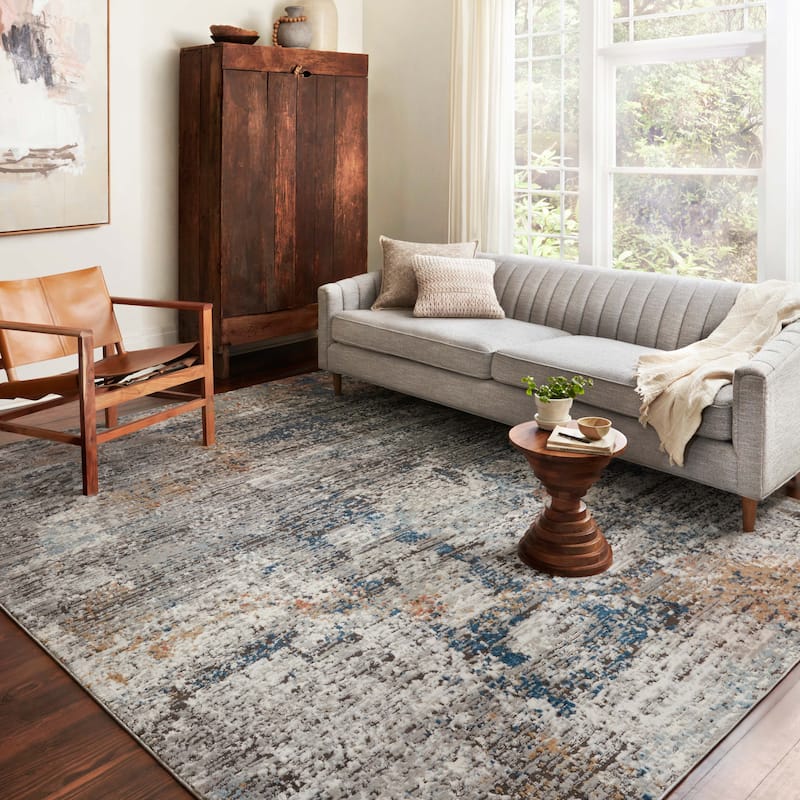 Alexander Home Charlotte Modern Watercolor Area Rug - 2'-8" x 4' - Runner/Rectangle