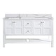 preview thumbnail 12 of 17, BATHLET 60 inch Double Sink White Bathroom Vanity with Open Shelf