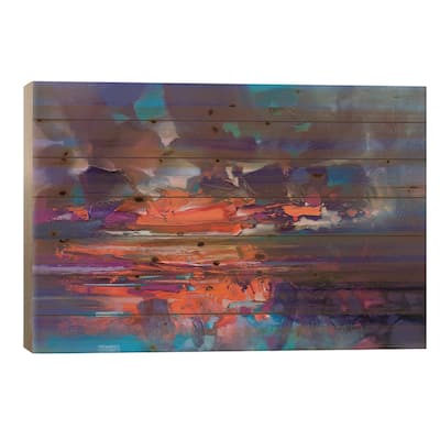 Compression Print On Wood by Scott Naismith - Multi-Color