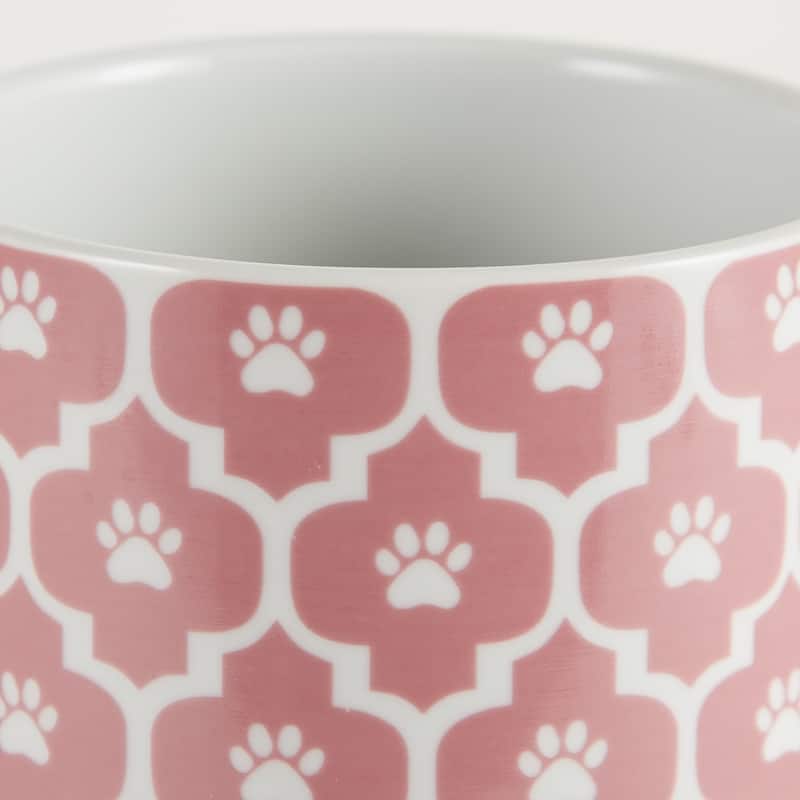 Bone Dry Paw Lattice Print Ceramic Treat Canister