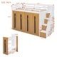 preview thumbnail 17 of 35, Contemporary Design Twin Loft Bed with Two-Tone Storage Stairs and Large Pull-Out Wardrobes, Smooth Sliding Mechanism, White