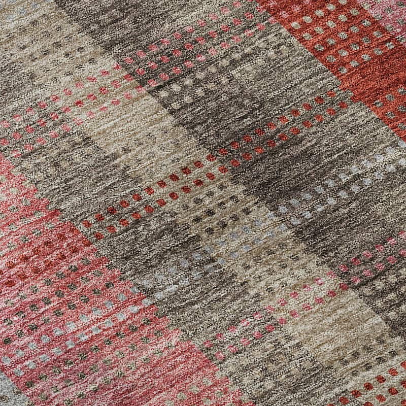 Premium Washable Super Soft Modern Plaid Mayfield Rug