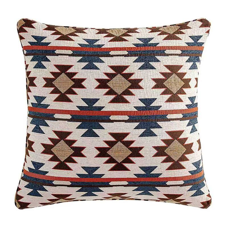 Tasha Polizzi for Paseo Road Mariella Western Aztec Chenille Euro Sham, 27" x 27"