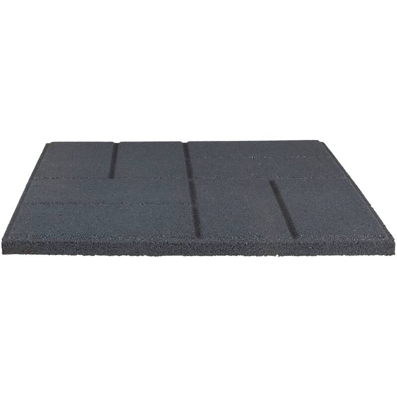Pure Garden Rubber Deck Tiles 8-Pack - 28SQFT Outdoor Flooring Pavers