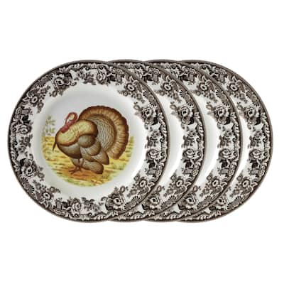 Spode Set of 4 Woodland Dinner Plates - 10.5 Inch
