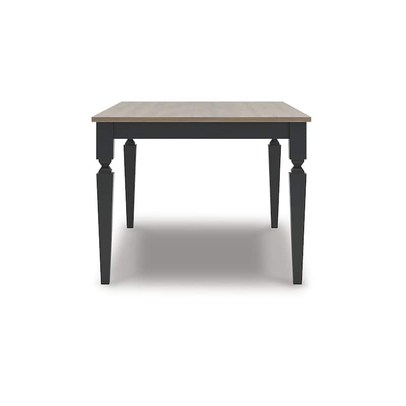 Signature Design by Ashley Mendinfort Grayish Brown/Black Dining Table - 72" W x 40" D x 31" H