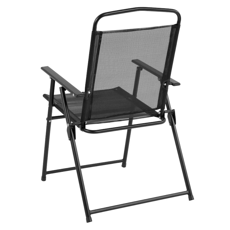 Nantucket 6 Piece Patio Garden Set with Table, Umbrella and 4 Folding Chairs