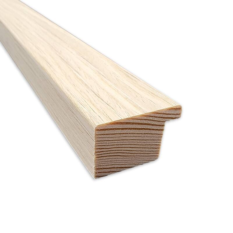 Woodgrain Stripe Beveled Wood Framed Wall Mirror