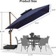 preview thumbnail 3 of 12, PURPLE LEAF 9/10/11ft Square 09x12ft Rectangle Wood Pattern Patio Cantilever Umbrella with Base
