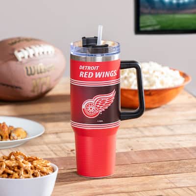 40 oz Stainless Steel Canyon Cup w/ Straw, Detroit Red Wings