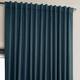 Exclusive Fabrics Faux Linen Extra Wide Room Darkening Curtain Panel