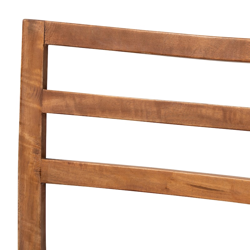 Arthur Mid-Century Mahogany Wood/ Natural Rattan Dining Chair Set(2PC)