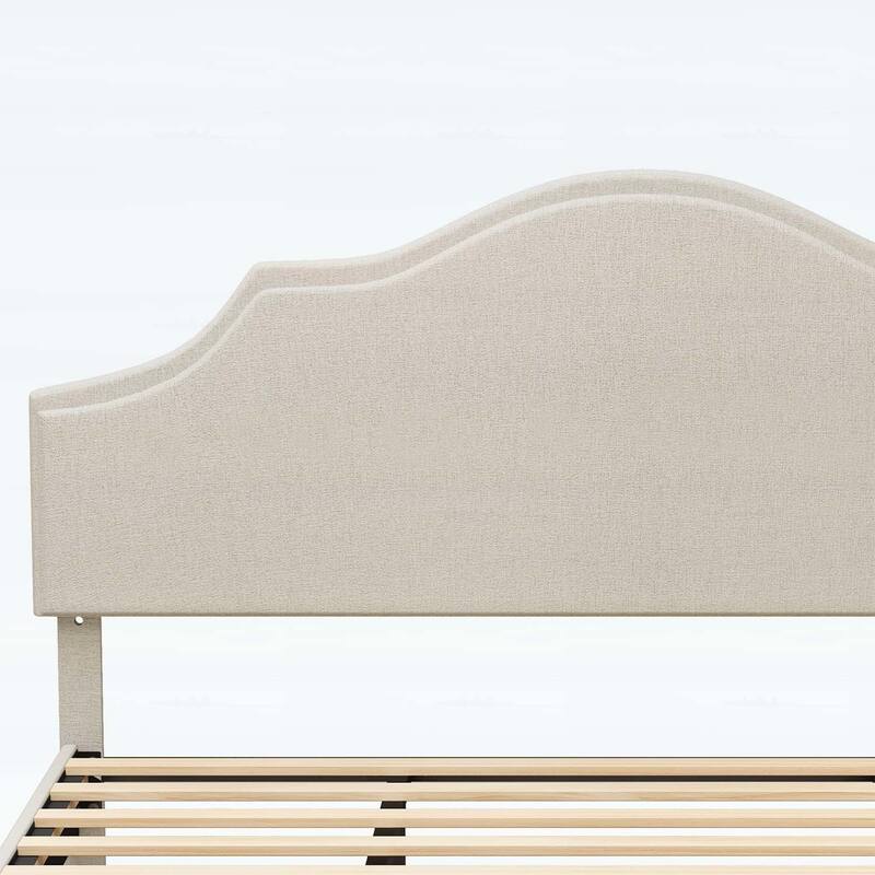 Modern Platform Bed with Adjustable Headboard