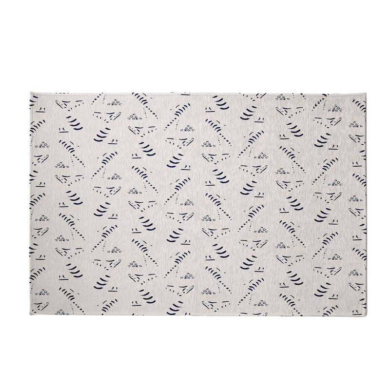 Muted Bongo Rug - 4' x 6' - Navy Blue