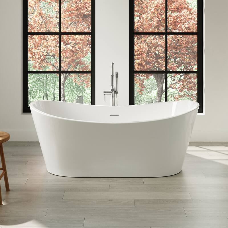 OVE Herschel 60-inch Free-Standing Bathtub in Matte Black