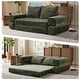 preview thumbnail 16 of 25, Modern Chenille Convertible Sofa Bed Queen Size Split Back Design