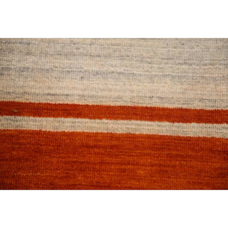 Striped Gabbeh Indian Area Rug Handmade Bedroom Wool Carpet - 7'10"x 10'10"