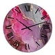 preview thumbnail 6 of 8, Designart 'Purple And Grey Luxury Abstract Fluid Art' Modern wall clock 16 In. Wide x 16 In. High