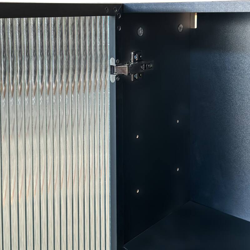 Wall Mounted Kitchen Storage Cabinet With Glass Door, Glass Kitchen Wall Storage Cabinet