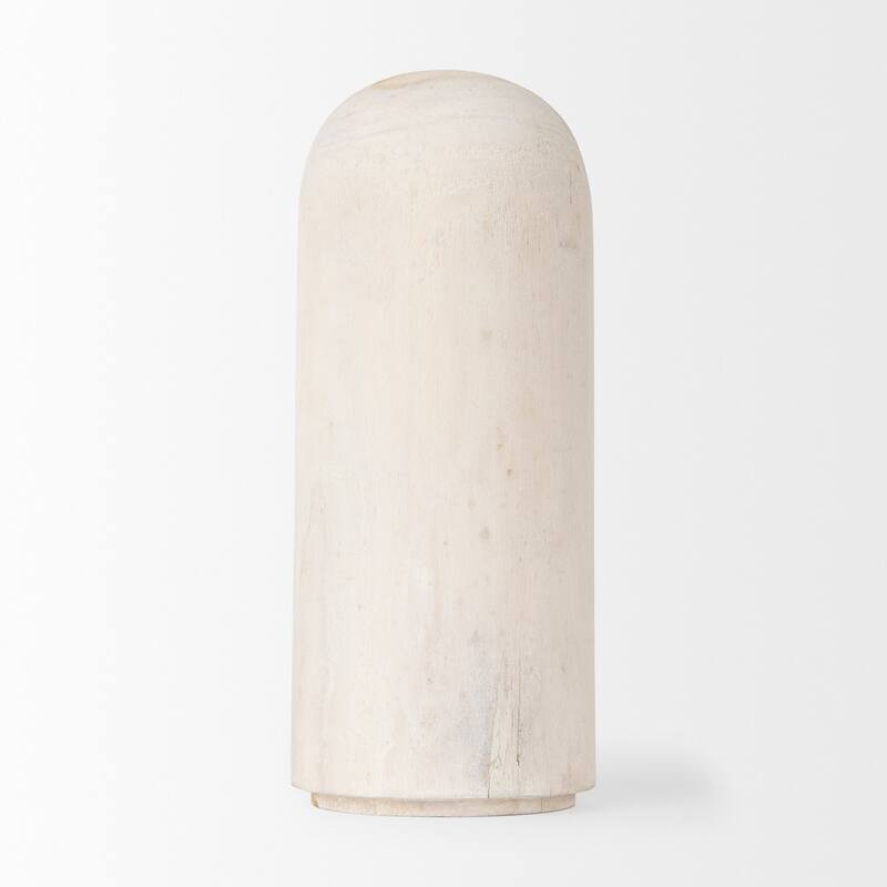 Knox Large Gray-Wash Wood Decorative Object