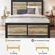 preview thumbnail 11 of 21, VECELO Platform Twin Size Kids Bed Frame with Wood Headboard,Twin Size Bed Set of 2, 3 Colors