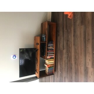 60" Solid Wood Asymmetrical TV Stand Console - 60 x 15 x 23h